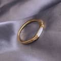 Shell Gemstone 925 Sterling Silver Gold Plated Strip Ring 3