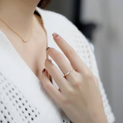Shell Gemstone 925 Sterling Silver Gold Plated Strip Ring detail 5