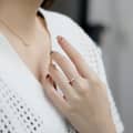 Shell Gemstone 925 Sterling Silver Gold Plated Strip Ring 5