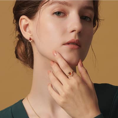 Amber Gemstone 925 Sterling Silver Gold Plated Sun Drop Ring detail 4