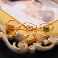 Rutilated Quartz Gemstone 925 Sterling Silver Gold Plated Rainbow Ring 3