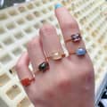 Rutilated Quartz Gemstone 925 Sterling Silver Gold Plated Rainbow Ring 5