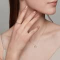 Gemstone 925 Sterling Silver Gold Plated CZ Zircon Moonstone Crystal Ring 5