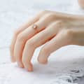 Gemstone 925 Sterling Silver Gold Plated CZ Zircon Moonstone Crystal Ring 6