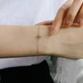 Apatite Gemstone 925 Sterling Silver Gold Plated Cross Flower Bracelet 3