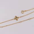 Apatite Gemstone 925 Sterling Silver Gold Plated Cross Flower Bracelet 5