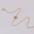 Apatite Gemstone 925 Sterling Silver Gold Plated Cross Flower Bracelet 6