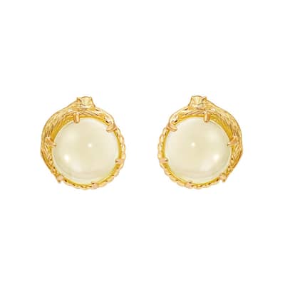 Vintage 925 Sterling Silver Gold Plated Stud Cute Cat Earrings detail 1