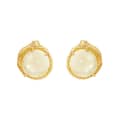 Vintage 925 Sterling Silver Gold Plated Stud Cute Cat Earrings 1