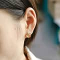 Vintage 925 Sterling Silver Gold Plated Stud Cute Cat Earrings 2