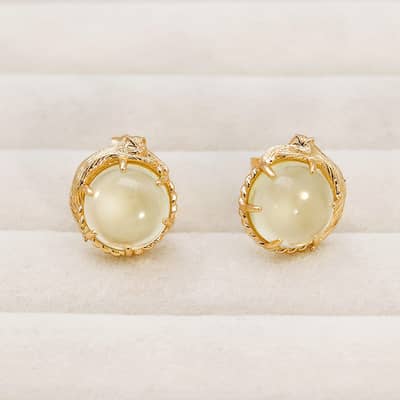 Vintage 925 Sterling Silver Gold Plated Stud Cute Cat Earrings detail 4