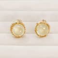 Vintage 925 Sterling Silver Gold Plated Stud Cute Cat Earrings 4