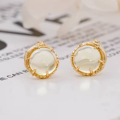 Vintage 925 Sterling Silver Gold Plated Stud Cute Cat Earrings detail 5