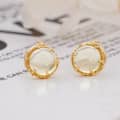 Vintage 925 Sterling Silver Gold Plated Stud Cute Cat Earrings 5