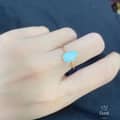Amazonite Gemstone 925 Sterling Silver Gold Plated Geometrical Drop Ring 3