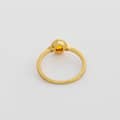 Gemstone 925 Sterling Silver Gold Plated Vintage Oval Amber Twig Ring 4