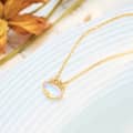 Quartz Gemstone 925 Sterling Silver Gold Plated Sky Clouds Star Necklace 2