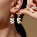 Trendy Stainless Steel Gold Plated Bell Orchid Bead Earrings Pearl Natural Stone Tassel Dangle 2