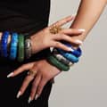 Unique Design Elegant Multi Color Natural Stone Luxury Elastic Bracelet 2