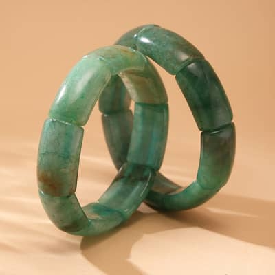 Unique Design Elegant Multi Color Natural Stone Luxury Elastic Bracelet detail 4