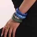 Unique Design Elegant Multi Color Natural Stone Luxury Elastic Bracelet 5