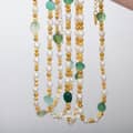 Trendy Freshwater Pearl Geometric Natural Stone Steel Bead Titanium Steel Necklace 2