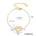 Golden Love Zircon Bracelet