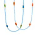 Elegant Natural Stone Pine Stone Handmade Bead Titanium Steel Gold Plated Necklace 5