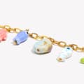 18K Gold Plated Ocean Fish Colored Ceramic Stainless Steel Pendant Necklace 6