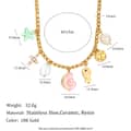 18K Gold Plated Conch Luxury Stainless Steel Handmade Starfish Pendant Necklace 4