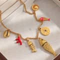 18K Gold Plated Bohemian Light Luxury Stainless Steel Handmade Fish Pendant Necklace 1