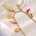 18K Gold Plated Bohemian Light Luxury Stainless Steel Handmade Fish Pendant Necklace 4