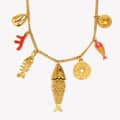 18K Gold Plated Bohemian Light Luxury Stainless Steel Handmade Fish Pendant Necklace 5