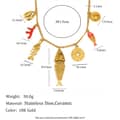 18K Gold Plated Bohemian Light Luxury Stainless Steel Handmade Fish Pendant Necklace 6
