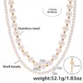 Golden Pearl Double Layer Necklace 53cm