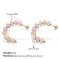 Pink Yellow Natural Stone Earrings