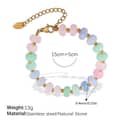 Pink Green Natural Stone Bracelet
