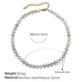 Pink Green Natural Stone Necklace