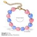 Pink And Blue Ceramic Bracelet