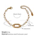 GOLD Freshwater Pearl Bracelet