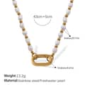 GOLD Freshwater Pearl Gold Necklace