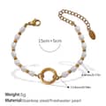 GOLD Freshwater Pearl Bracelet