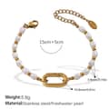 GOLD Freshwater Pearl Bracelet