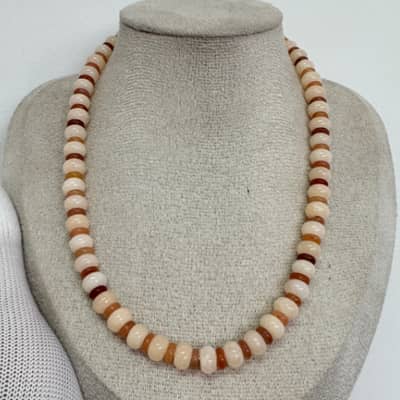 Bohemian Natural Stone Beaded Necklace 18K Waterproof Stainless Steel Necklace detail 5