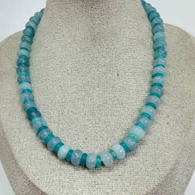 Bohemian Natural Stone Beaded Necklace 18K Waterproof Stainless Steel Necklace detail 6