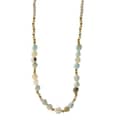 Natural Stone Handmade Beaded Necklace With Freshwater Pearl Stainless Steel 5