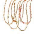 INS Style Natural Stone Pink Necklace With Freshwater Pearl Stainless Steel Beads 6