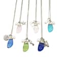 Sea Glass Wire Wrapped Beach Necklace With Starfish Pendant And Freshwater Pearls 1