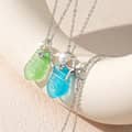 Sea Glass Wire Wrapped Beach Necklace With Starfish Pendant And Freshwater Pearls 2