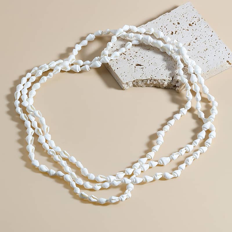 Trendy Long String Shell Chain Necklace - main